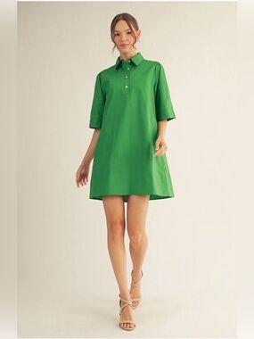 Old Navy Mini Shirt Dress Green Short-Sleeve Men’s Shirt